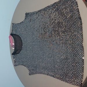 Kate lillyblack sequin shell size 10 new with tags